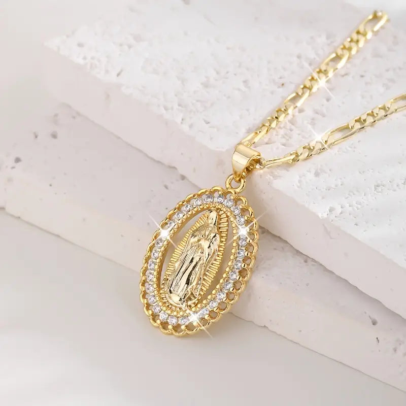 Colar com Pingente de Nossa Senhora de Guadalupe