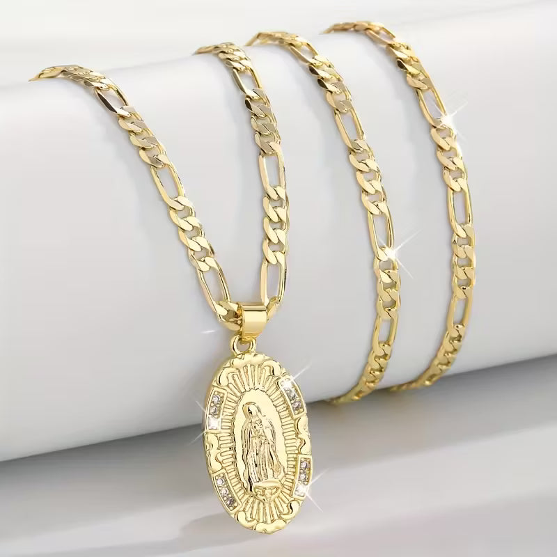 Colar com Pingente de Nossa Senhora de Guadalupe