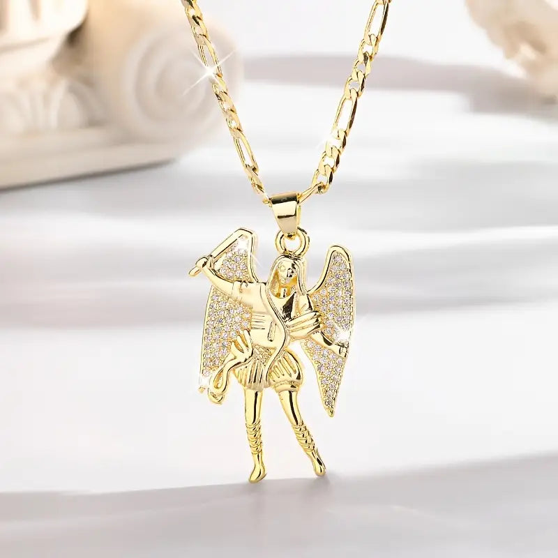 Colar com Pingente de São Miguel Arcanjo