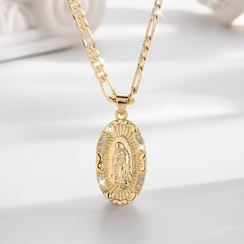 Colar com Pingente de Nossa Senhora de Guadalupe