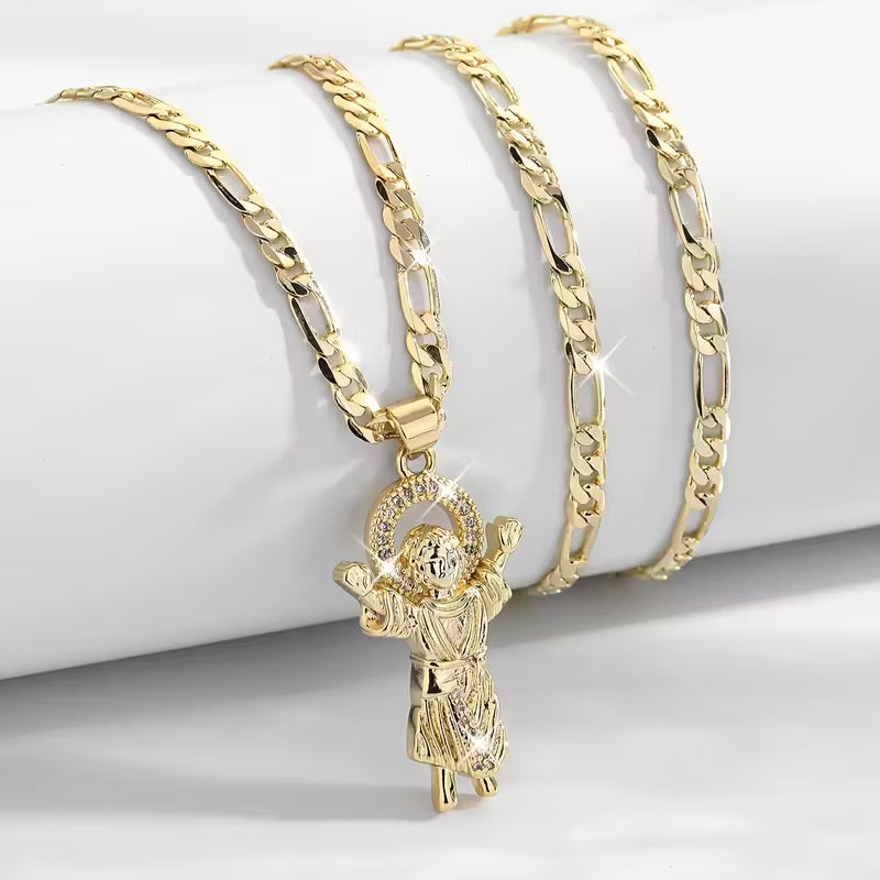 Colar com Pingente de Menino Jesus