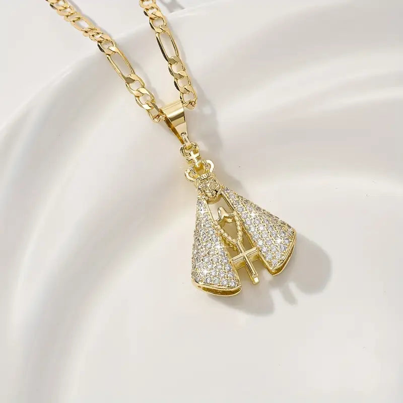 Colar com Pingente Nossa Senhora Aparecida