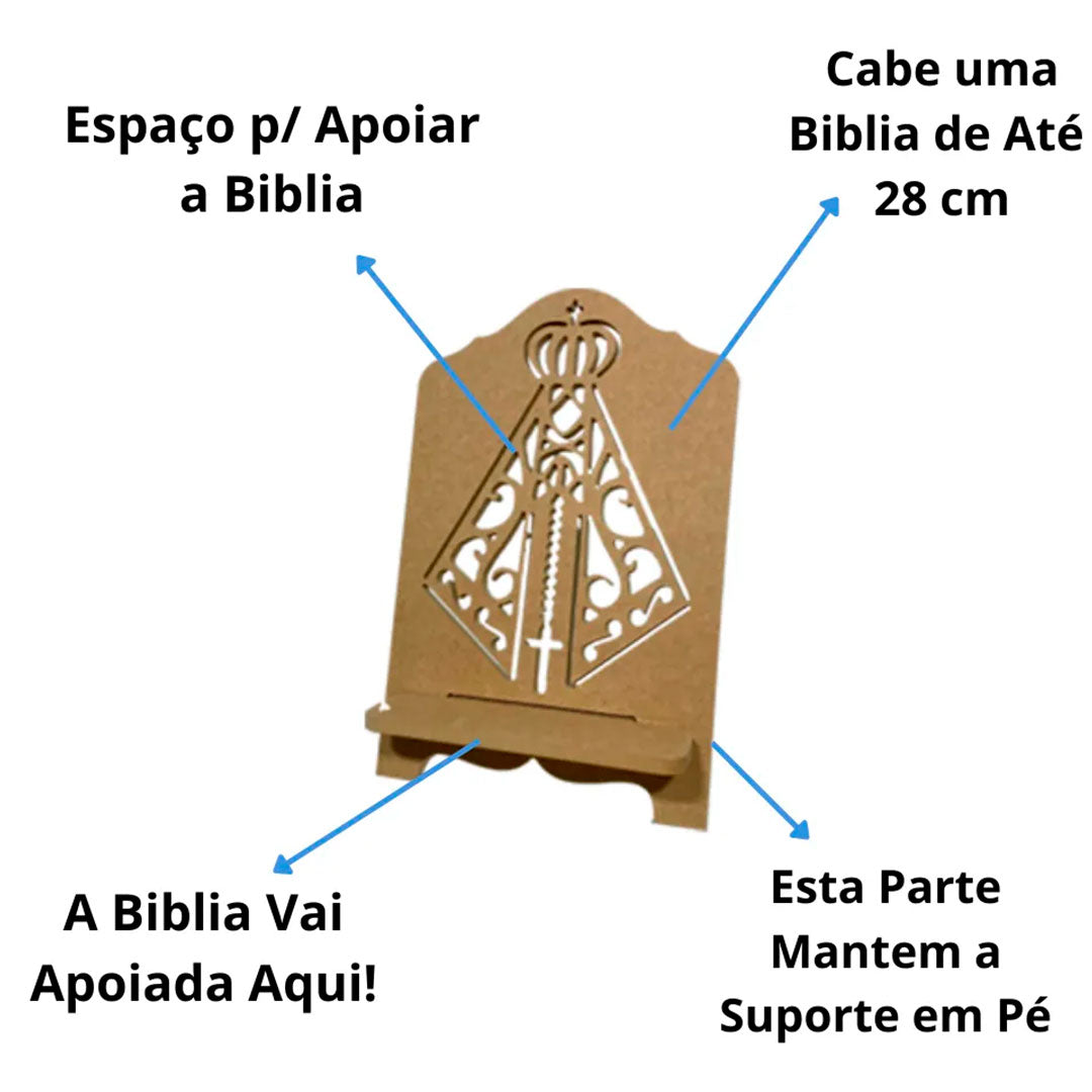 Porta Bíblia em MDF Nossa Senhora Aparecida