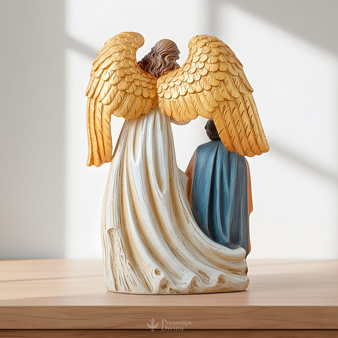 Imagem Presépio Sagrada Família com Anjo