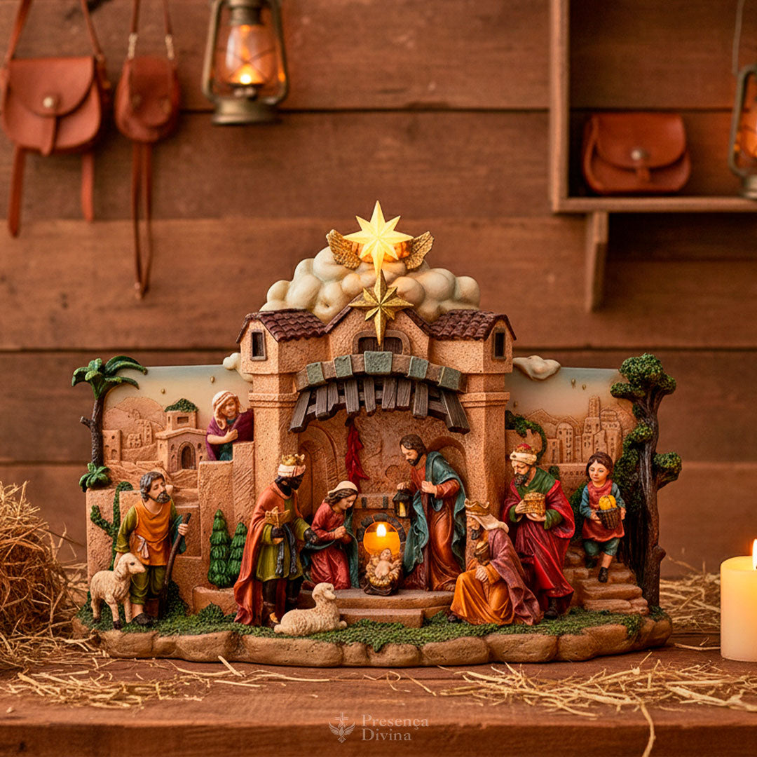 Imagem Presépio Natal Completo com Estábulo