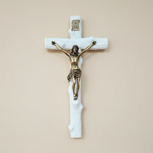 Crucifixo Redentor em Resina e Metal - Parede