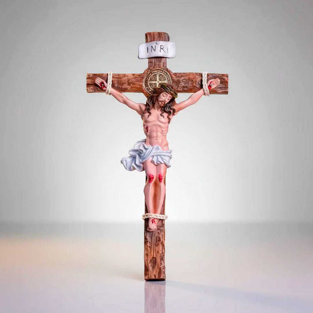 Crucifixo Paixão de Cristo em Resina - Parede