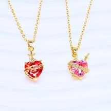 Colar Pingente Sagrado Coração de Jesus - Zircônia