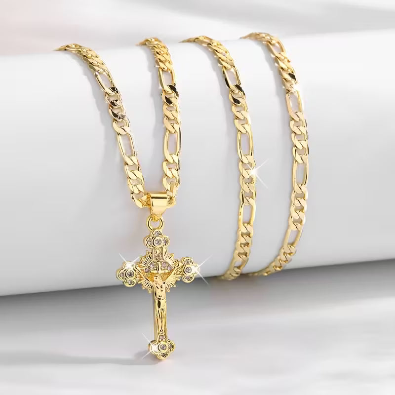 Colar com Pingente de Cruz