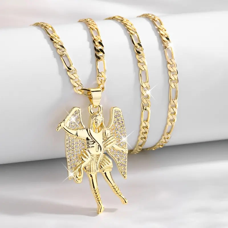 Colar com Pingente de São Miguel Arcanjo