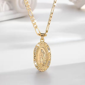Colar com Pingente de Nossa Senhora de Guadalupe