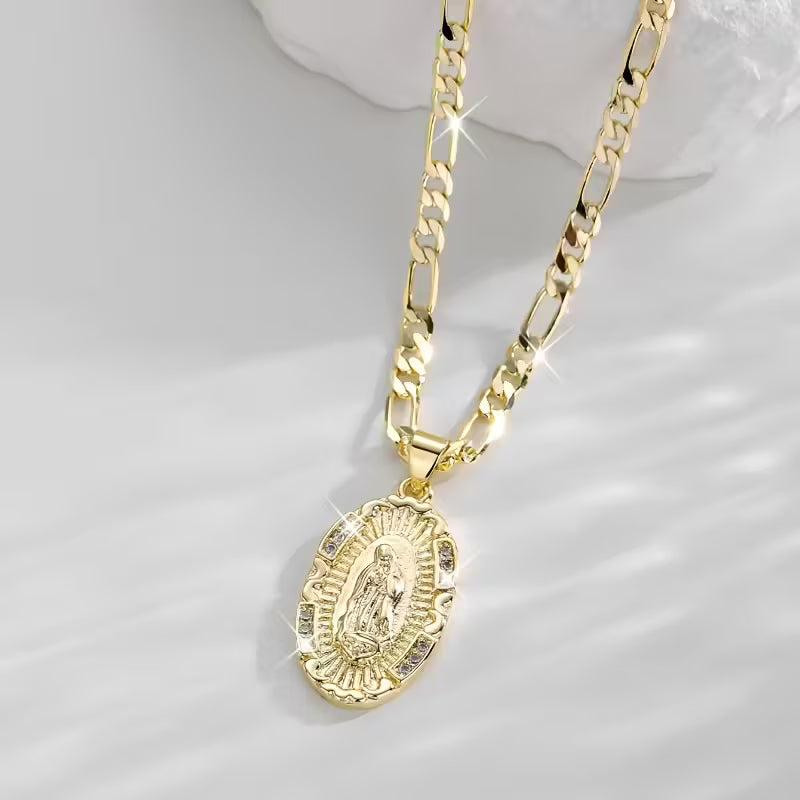 Colar com Pingente de Nossa Senhora de Guadalupe