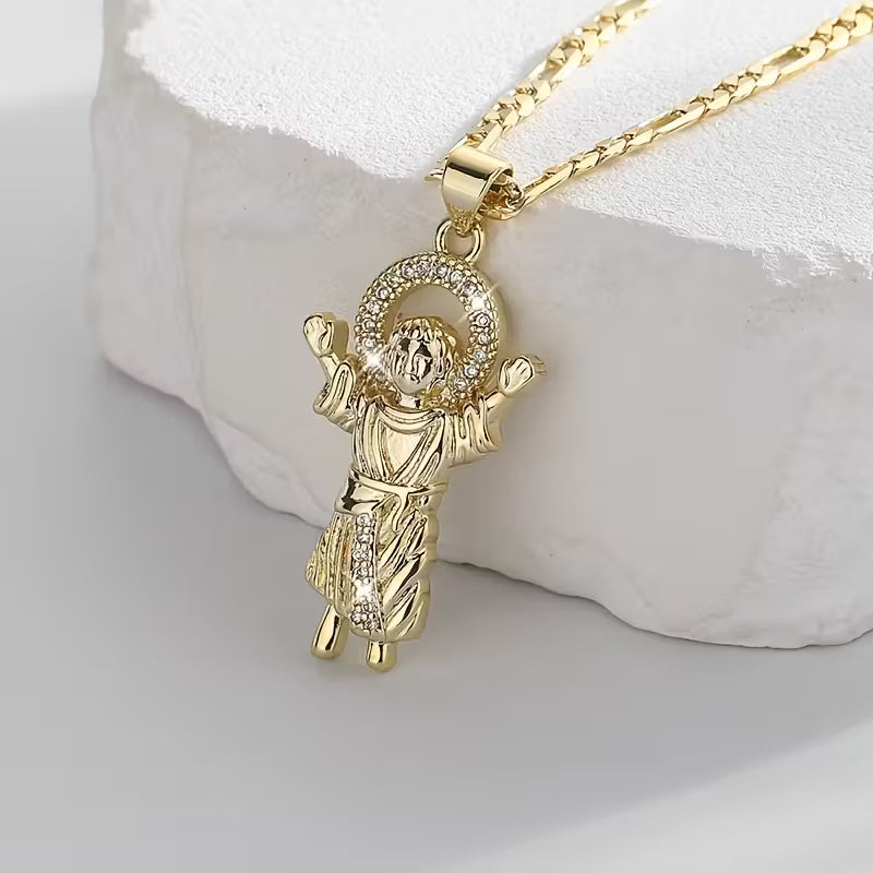 Colar com Pingente de Menino Jesus