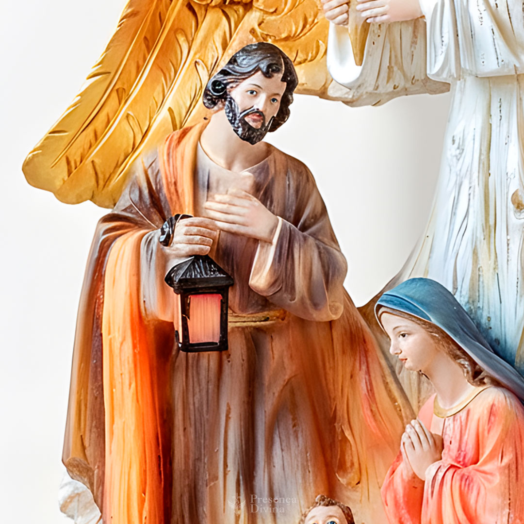 Imagem Presépio Sagrada Família com Anjo