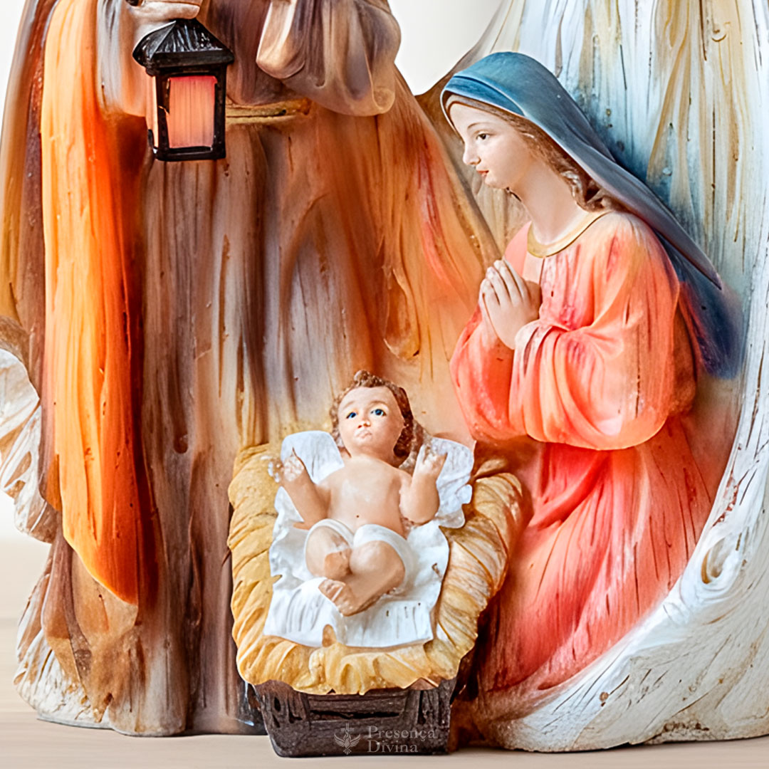 Imagem Presépio Sagrada Família com Anjo
