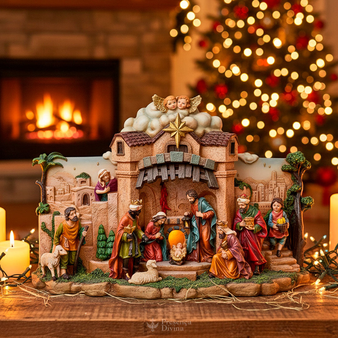 Imagem Presépio Natal Completo com Estábulo